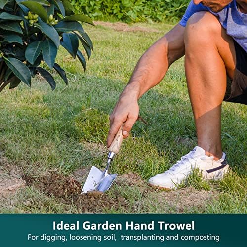 Berry & Bird Garden Ferramentas de jardim- 3pcs conjuntos de ferramentas de jardinagem em aço inoxidável com alça de