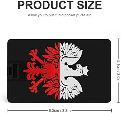 Polônia bandeira polida Eagle USB Drive flash Drive personalizado Cartão de crédito Drive Memory Stick Usb Key Gifts