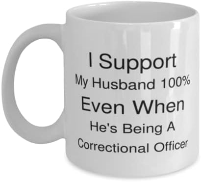 Oficial Correcional Caneca, Apoio meu marido , mesmo quando ele está sendo um oficial correcional, idéias de presentes exclusivas