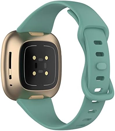 6Packs compatíveis com Fitbit Versa 4/Sense 2 para Women & Men Silicone Ultra-Thin Slim Watch Band Redunda Redução de pulseira