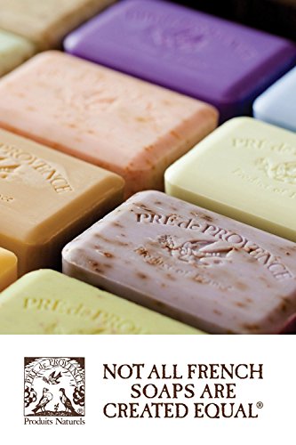 Barra de sabão artesanal pré -Provence, enriquecida com manteiga de karité orgânica, cuidados com a pele francesa natural, quadrilas de espuma rica suave, azeite, 8,8 onças