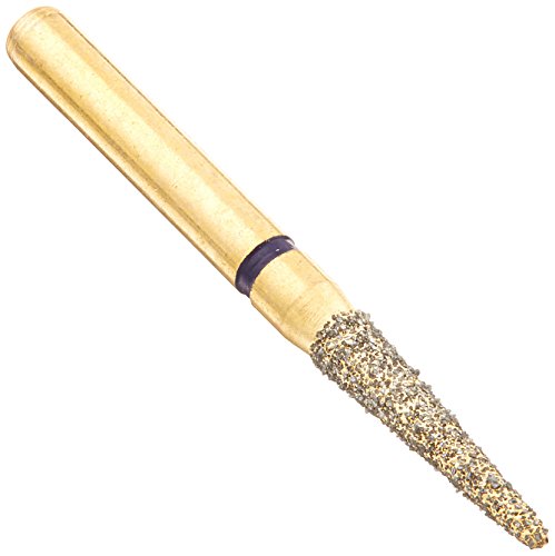 Crosstech GS847/016M 24K Bolsa de diamante banhada a ouro, diminuição da extremidade plana: GS847/016M, cabeça de 1,6 mm, comprimento de 8,0 mm, ponta de 1,0 mm, médio