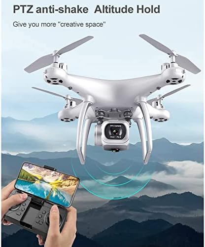 Qaqqvq mini drone para crianças e iniciantes com controle remoto de câmera 4K FPV, drone dobrável com modo sem cabeça, altitude
