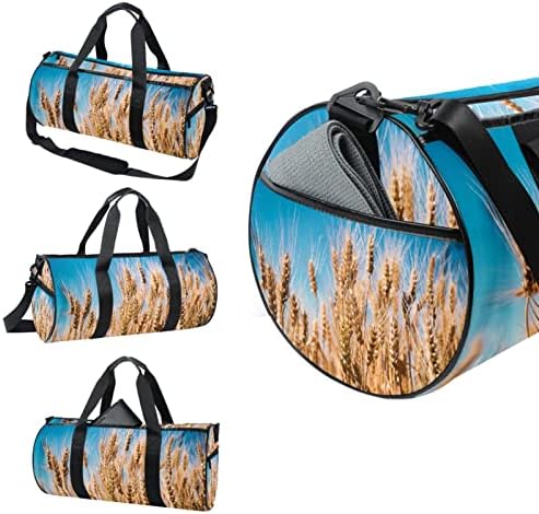 Mamacool Wheat Field Duffel ombro Bolsa de Travel Saco de Viagem para Ginásio para a Dança Esportiva Viagem Para Viagem