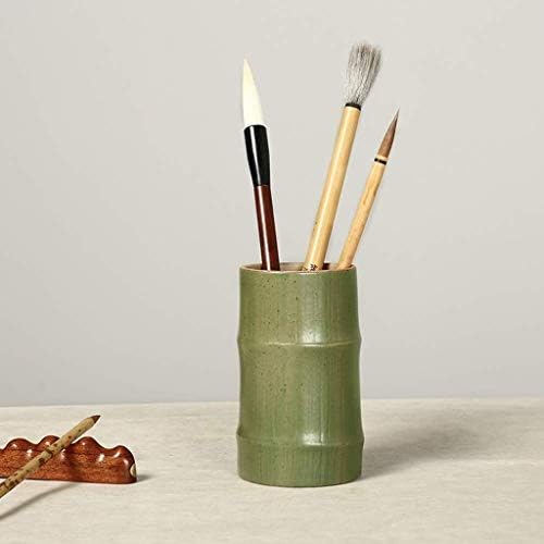 Lápis cilíndricos e caneta cilíndrica Zldqbh ， Organizador de mesa de lápis de lápis cerâmica do escova de maquiagem