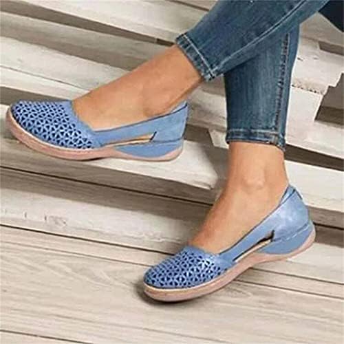 Sandálias de verão GUFESF para mulheres 2023, mulheres sandálias de verão fechadas Mule Hollow Out Slip On Shoes Sandals Vintage