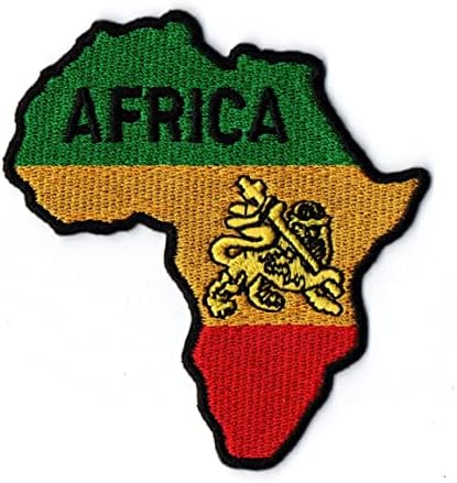 Primeiro qualquer coisa da bandeira Africa Patch de ferro pequeno em bordados para chapéu camisa de camisa Roupas de mochilas Jeans Tamanho de cerca de 3,00x3.20 polegadas A127
