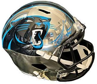 Julius Peppers assinou a Carolina Panthers Capacete Chrome em tamanho real JSA - Capacetes NFL autografados