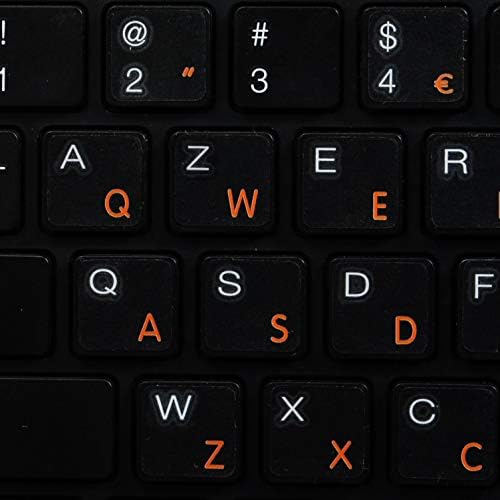 Adesivo sueco/finlandês para o teclado laranja laranja fundo transparente é compatível com a maçã
