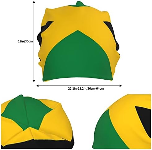 LVGOOKI Jamaica Jamaican Bandeira Sloche Slouchy, Fashion Winter Cap Headwear Hats Hats Neck Gaiter Capéu de malha de malha