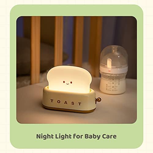 Lâmpada de torradeira de luzes noturnas Burko para crianças quarto fofo de para quarto sala de jantar sala de jantar lesões