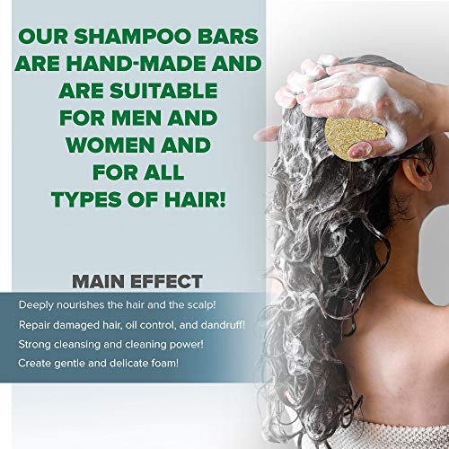 Barra de xampu sólido e condicionador de bambu e sabonete de cabelo - de shampoo orgânico para cabelos com todos