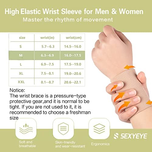 Sexyeye 2 pares homens e mulheres compressão pulseira pulseira pulseira suporta pulseira envolve pulseiras elásticas para tênis,