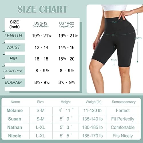 DIU LIFE 5 Pacote shorts de moto de cintura alta para mulheres - Bantey Soft 8 Shorts femininos para treino, ioga, Athletic