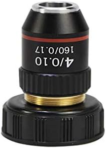 FAUUCHE JF-XUAN 195 Objetivo Achromático preto 4x 10x 20x 40x 60x 100x Lens de objetivo do microscópio RMS 20,2m