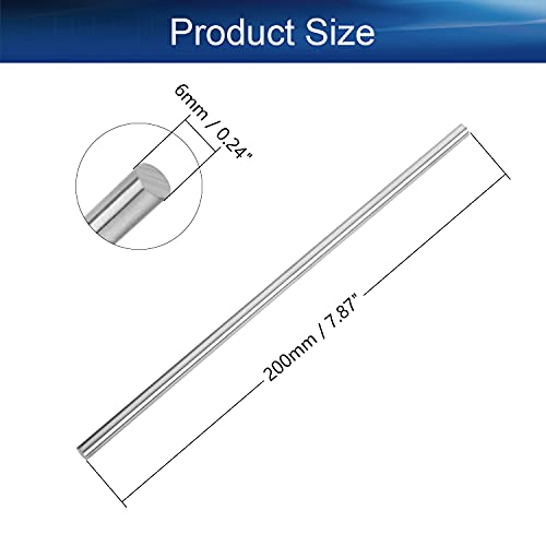 Haste de aço redonda de auniwaig, 6 mm x 200 mm, ferramenta de estoque de barra de torno HSS para ferramenta de artesanato