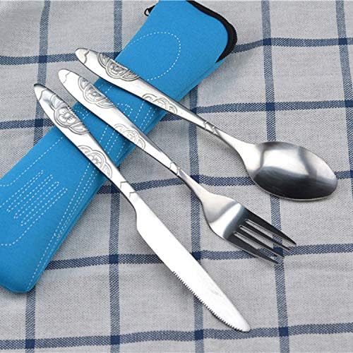 Jantar Balami Talheres de talheres portáteis Contos de camping Conjunto de 12 peças, incluindo faca de garfo conjunto para