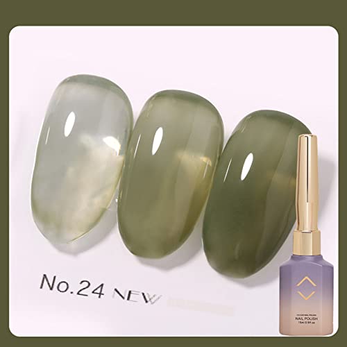Guolarizi 36 Cores para mulheres Gel esmalte transparente kit de esmalte de gel de unha transparente com prensa leve em adesivos de unhas