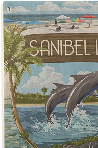 Ilha de Sanibel, Flórida, Montage Birch Wood Wall Sign