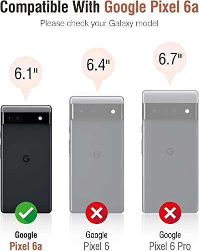 Miimall Compatível Google Pixel 6A Caixa de carteira, couro PU PU PU Google Pixel 6A Caixa de carteira com slot de cartas Tampa de capa de telefone protetora de fechamento magnético para pixels 6a, azul