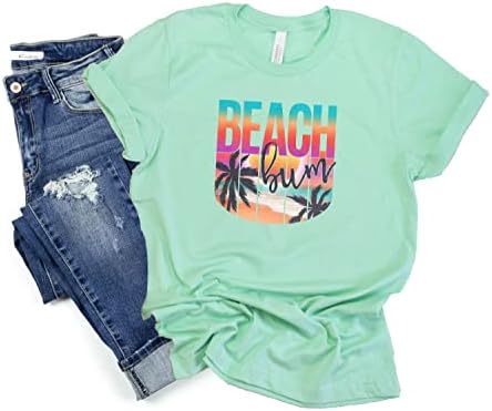 Camisa de bumbum de praia vintage, citação engraçada de praia Tee para férias de férias de verão