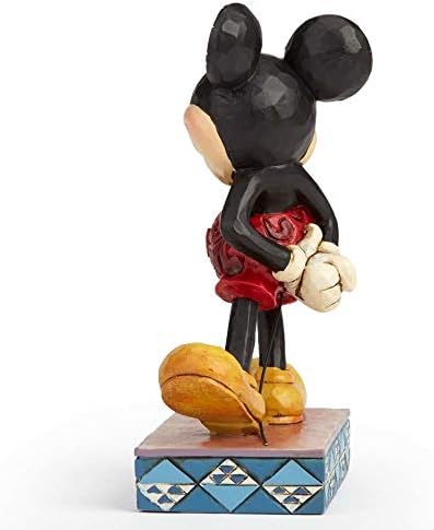 As tradições da Disney de Jim Shore Mickey Mouse Personality pose estatueta de resina de pedra, 4,875 ”