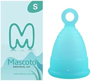 Mascoto tm novo copo menstrual ultra confortável com anel, feito de silicone de grau médico, bpa livre, reutilizável, tampão e alternativa