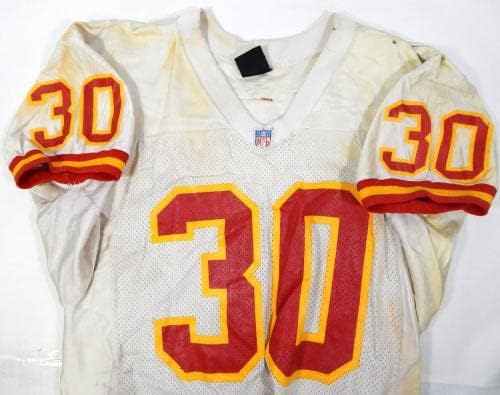 Kansas City Chiefs Donnell Bennett 30 Game usou White Jersey DP34365 - Jerseys de jogo NFL não assinado usado