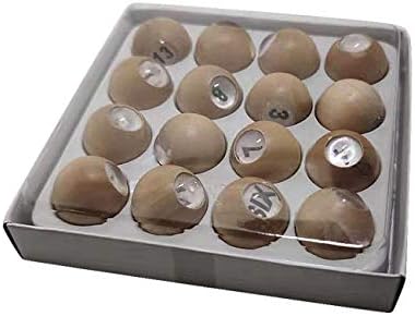Baliken Premium Wooden Tally Ball Conjunto - perfeito para bingo, loteria e outros jogos de números - inclui 16 bolas de madeira numeradas e placa de exibição de números de fácil leitura