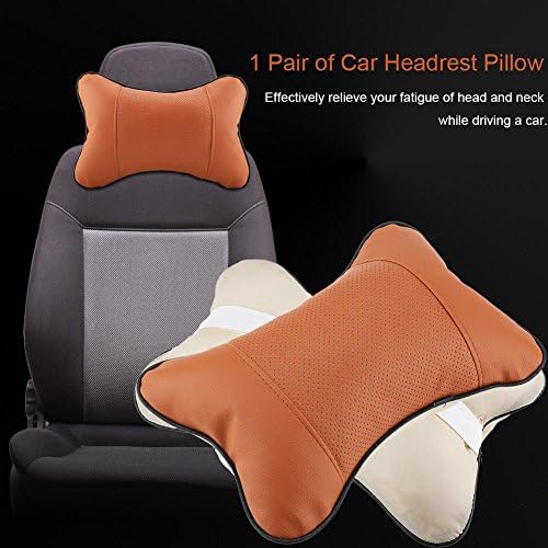 Yosoo 1 par de um assento de carro de carro suave, pillow travesseiro de cabeça respirável, suporte de colheita suportes de almofada