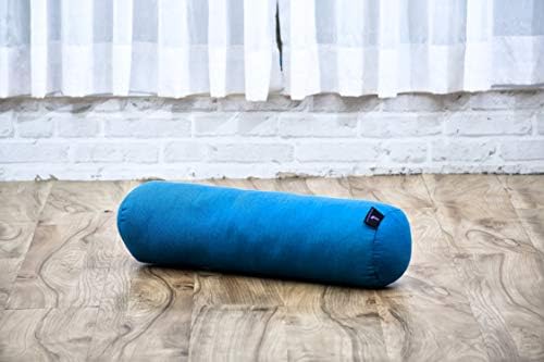 Leewadee grande reforço de ioga-almofada de tubo de retenção de forma para meditação, reforço para alongamento, feito de kapok ecológico,