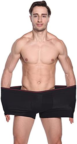 BMISEGM Mens boxers roupas íntimas tamanhos de boxer masculino de listras masculinas elásticas da cintura