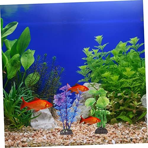 IPETBOOM Tank Decor 10pcs peixe ornamentos falsos artificiais Plantas de decoração de decoração de decoração luminosa plantas de grama subaquática Plantas de aquário aquário de tanques plantas artificiais