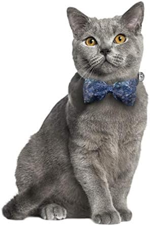 Petxiaowu Breakaway Cat Collar com sinos e gravata borbole