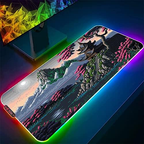 Mouse almofadas rgb pixel mouse pad acessórios para jogos de mouse mousepad grande retroiluminado jogador led mouse carpete teclado