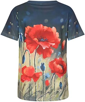 Ladies Lounge Tops de manga curta Top Tees Crewneck Dandelion Wildflower Daisy Floral Floral Fall Summer Tops 2023