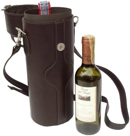 Piel Leather Single Deluxe Wine transportador, sela, tamanho único