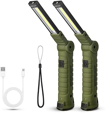 Lanterna de luz de trabalho de LED de Suranew, Luzes de trabalho recarregáveis ​​com BOL com base magnética de 360 ​​graus e 5 modos