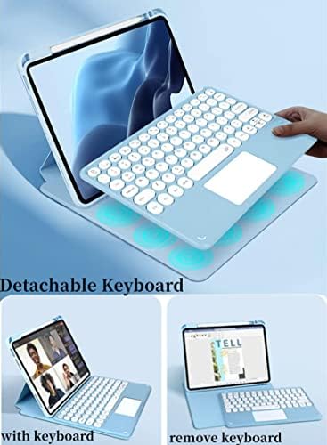 AnMengxinling iPad Pro 12.9 2022/2021/2020 Case com teclado Touchpad -360 ° Rotativo- iPad Pro 12,9 6º/5º/4º Caixa de teclado