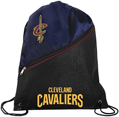 Cleveland Cavaliers NBA Official NBA High End Diagonal Zipper Backpack Backpack Gym Bag
