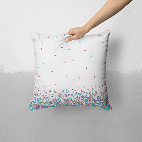 Iirov Multicolor Polka Dot Over White - decoração decorativa personalizada Casa de casa interna ou externa Tampa de travesseiro para sofá, cama ou almofada de sofá