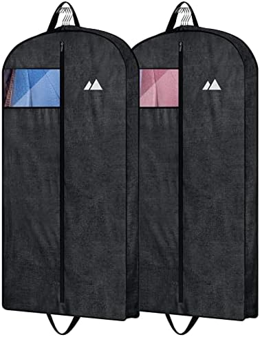 Misslo 43 Sacos de vestuário para serviço pesado para sacolas de trajes para armazenamento de armário Monograma Oxford Fabric Mens