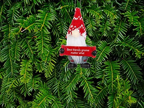 Ganz EUA Best Friends Gnome importa o que o férias Gnome Ornamentos de 2 lados para a árvore de Natal de férias Presentes