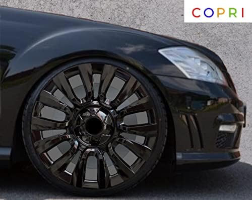 Conjunto de Copri de tampa de 4 rodas 15 polegadas preto cuba encantada encaixa Toyota Yaris Prius