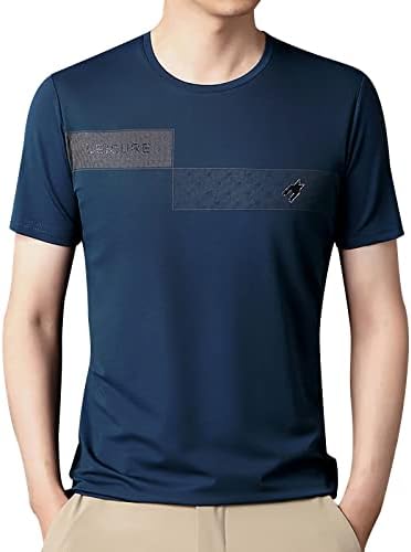 Camiseta de bolso de manga curta adulta masculina Camisetas T-Fit Camisetas Plain Lightweight Ano Novo