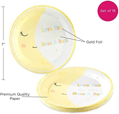 Kate Aspen Twinkle Twinkle 7 pol. Placas de papel decorativas premium | Suprimentos para festas - Perfeito para chuveiros e aniversários