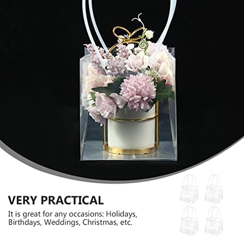 Sacos de embrulho de presente de cabilock 4pcs sacos de arranjo de flores decorativos Diy Sacos de presente transparentes