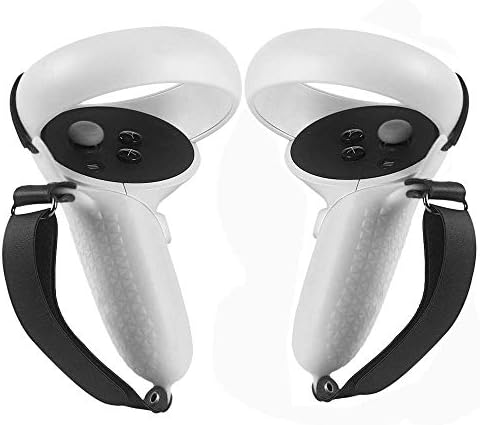 Capas de alça do controlador VR para Quest 2 com alça de alça de tiras de junta TPU/silicone protetor para o Oculus