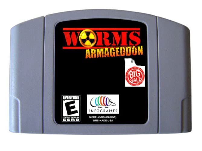 Retro Game 64 Bit Games Worms Armageddon Inglês Language EUA Versão