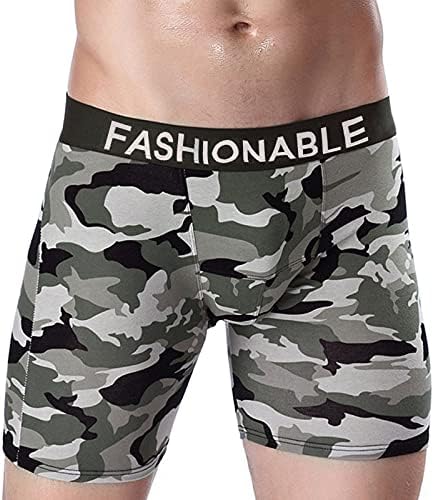 Lingerie sexy para homens calcinhas de sexo safada camuflagem boxeador cuecas cuecas de algodão bulge de troncos de roupas